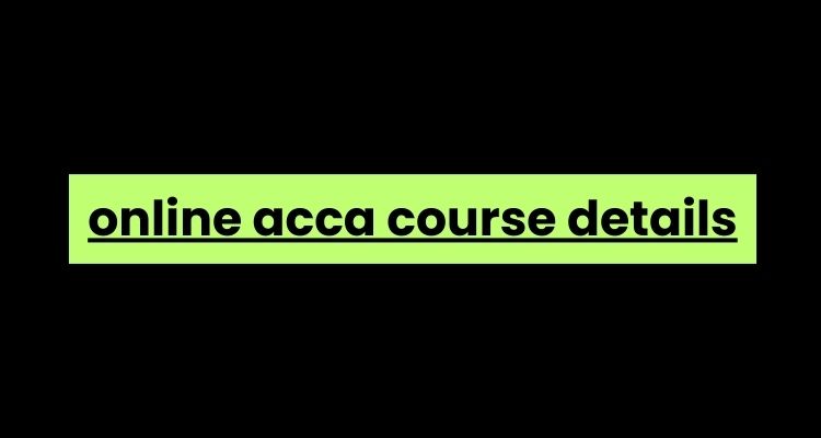 online acca course details